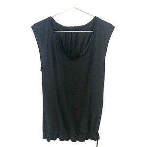 Lululemon Lightweight Cinched Hem Tank Top Nylon Contrast, black